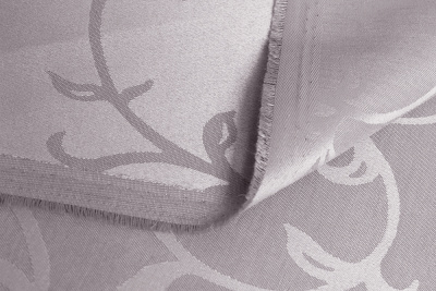 Столовая ткань Журавинка ветка Серая 1927(2677)/010301 - изображение