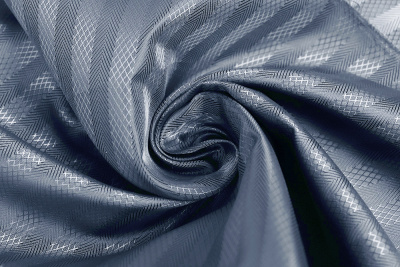 Подклад жаккард полосы Серо-голубой - изображение