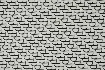 Трикотаж лапша Молочный/черный - изображение