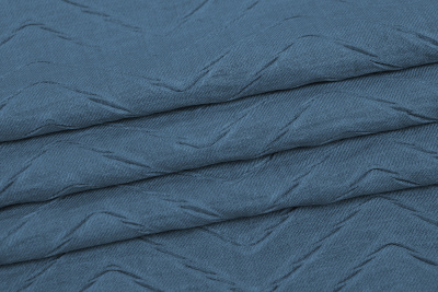 Плательный креш 17079 Зиг-заг Серо-синий - изображение