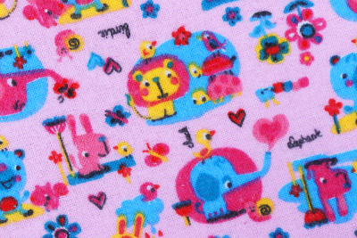 Фланель детская 90см Африка на розовом - изображение