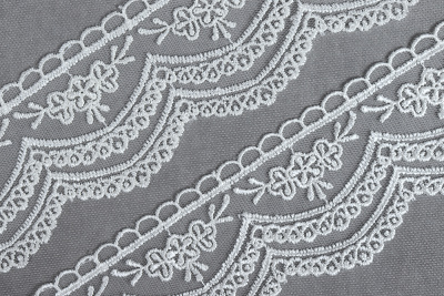 Кружево матовое на сетке 60мм Молочный 2110 - изображение