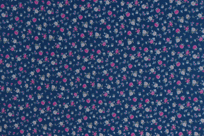 Ситец 80 набивной 85 гр/м.кв. Цветы на морской волне - изображение