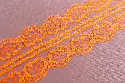 Кружево 45мм капроновое Оранжевый - изображение