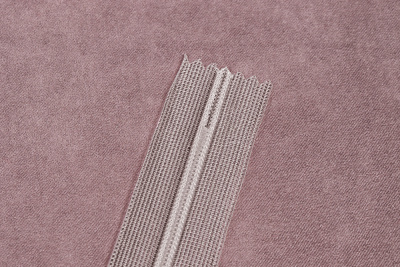 Молния потайная 20см на сетке Серебристо серый 329 - изображение