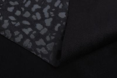 Кожа на меху Леопард Черный - изображение