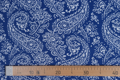 Ситец 150 набивной 94 гр/м.кв. Огурцы на синем - изображение