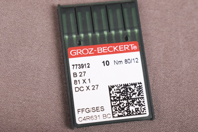Иглы для пром.оверлока №80/12 DCх27 SES Groz-Beckert 10шт - изображение