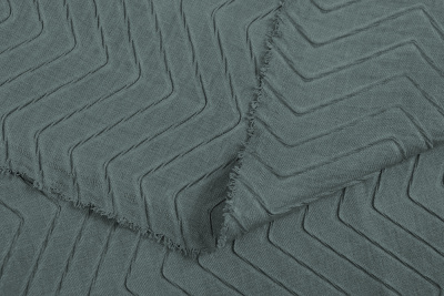 Плательный креш 17079 Зиг-заг Пыльно-зеленый - изображение