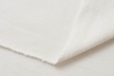 Трикотаж лапша с начесом Молочный - изображение