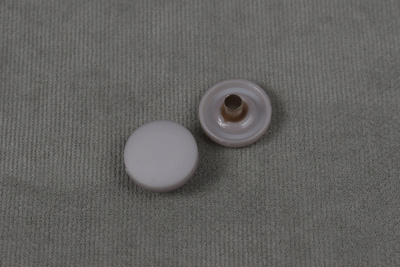 Кнопки пробивные 15мм Альфа  Пластик Жемчужно серый - изображение