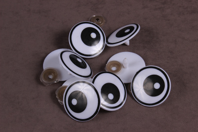 Глаза винтовые нарисованные 40мм Черный/белый - изображение