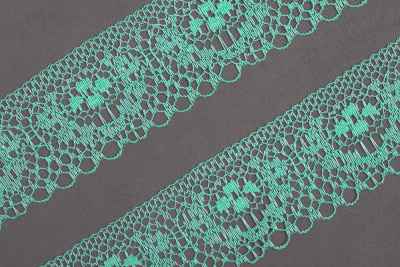 Кружево 38мм капроновое Аквамариновый №4 - изображение