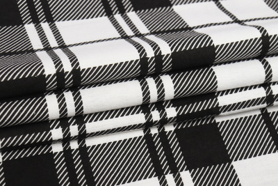 Фланель клетка Белый/черный - изображение