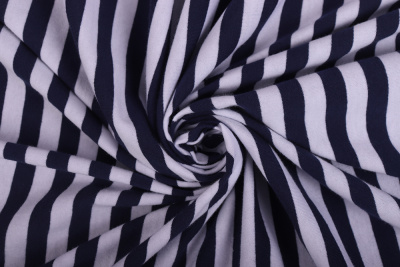 Кулирная гладь Тельняшка т.синий/белый - изображение