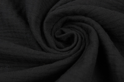 Муслин хлопковый 130гр/м.кв. Черный 2 - изображение