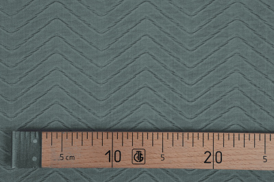 Плательный креш 17079 Зиг-заг Пыльно-зеленый - изображение