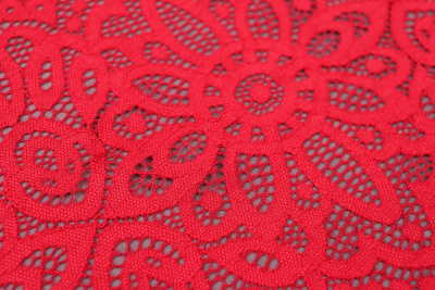 Кружево 195мм эластичное Т.Красный - изображение