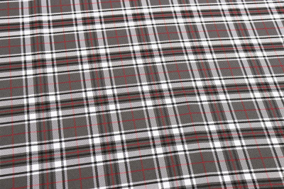 Клетка костюмная 25577 230 гр/м.кв. Серый/белый/красный - изображение
