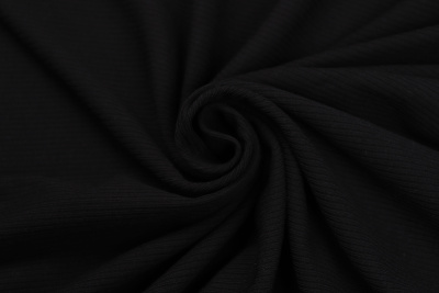 Трикотаж лапша с начесом Черный - изображение