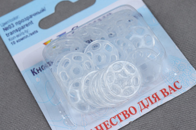 Набор кнопок пришивных 17мм Прозрачный - изображение