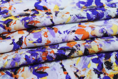 Вискоза атлас 3487 Абстракция - изображение