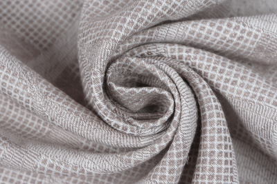 Ткань интерьерная 191007 Косы бежево-серый - изображение