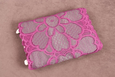 Кружево 200мм эластичное с микрофиброй Фиолетовый - изображение