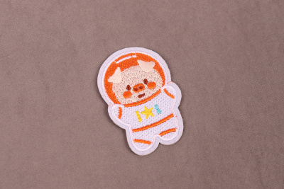 Термоаппликация 45*65мм LA542 Белый/Оранжевый - изображение