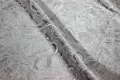 Парча-металлик огурцы Белый с серебром - изображение