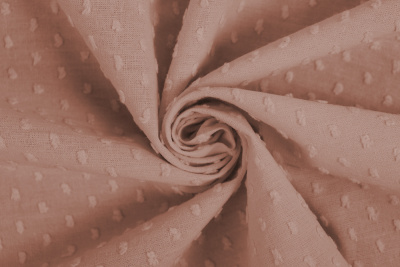 Хлопок вышивка Доби Пыльная роза - изображение