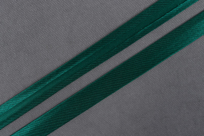 Атласная косая бейка 15мм Т.зеленый 139 - изображение