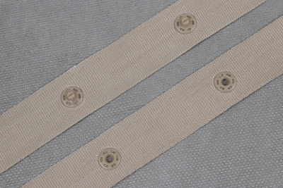 Кнопки пришивные потайные на ленте 20мм Бежевый - изображение