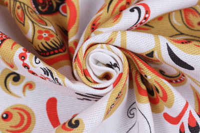 Рогожка набивная Новая хохлома - изображение