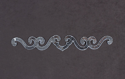 Термоаппликация с пайетками Орнамент Серебро 8576 - изображение
