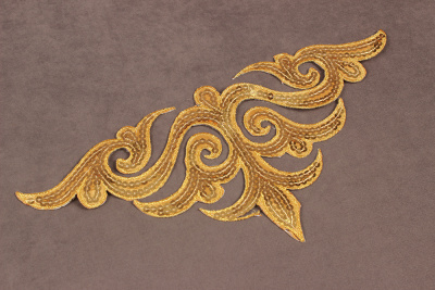 Термоаппликация с пайетками Орнамент Золото - изображение