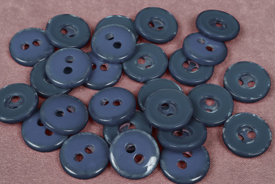 Пуговица 18мм 2х прок.CBL-584 Синий/Серый - изображение