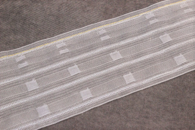 Лента шторная Карандаш капроновая 10см, фиксированная 1:1,5 - изображение
