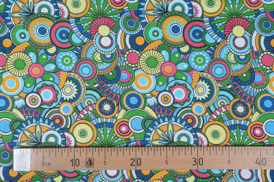 Бязь набивная 262 Ив 122 гр/м о/м Абстракция - изображение