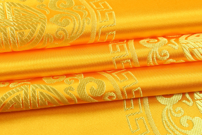 Жаккард монгольский медальон Желтый - изображение