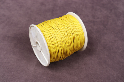 Шнур вощёный 1мм Желтый - изображение