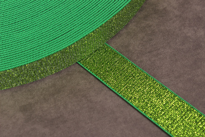 Тесьма эластичная 25мм с метанитом Зеленый - изображение