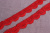 Кружево матовое гипюр 50мм Красный