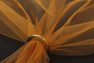 Фатин жесткий Оранжево-коричневый 36 - изображение