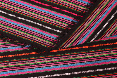 Гобелен 150 облегченный Розовые,оранжевые,голубые,салатовые полоски - изображение