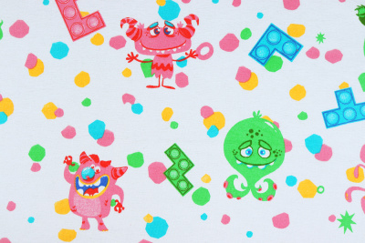 Фланель детская 90см Монстрики - изображение