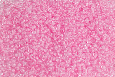 Бисер 12/0 прозрачный Розовый - изображение