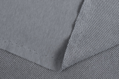 Полотно футерованное 3-нитка 330гр/м.кв.петля диагональ Серый - изображение