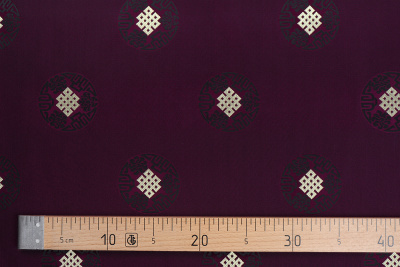 Жаккард монгольский графика в круге Баклажан - изображение