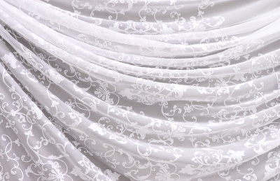 Сетка вышивка белая - изображение